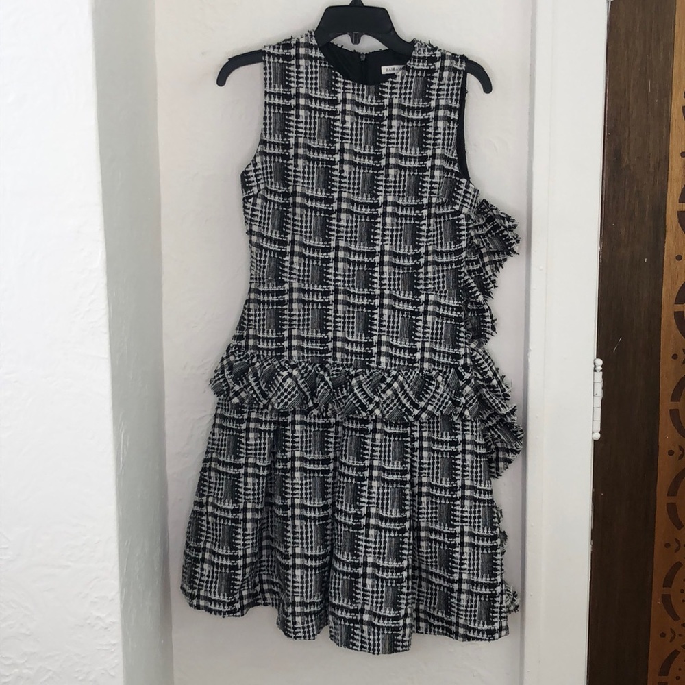 ZAIKAMOYA Women's Plaid Dress Midi Size Small
